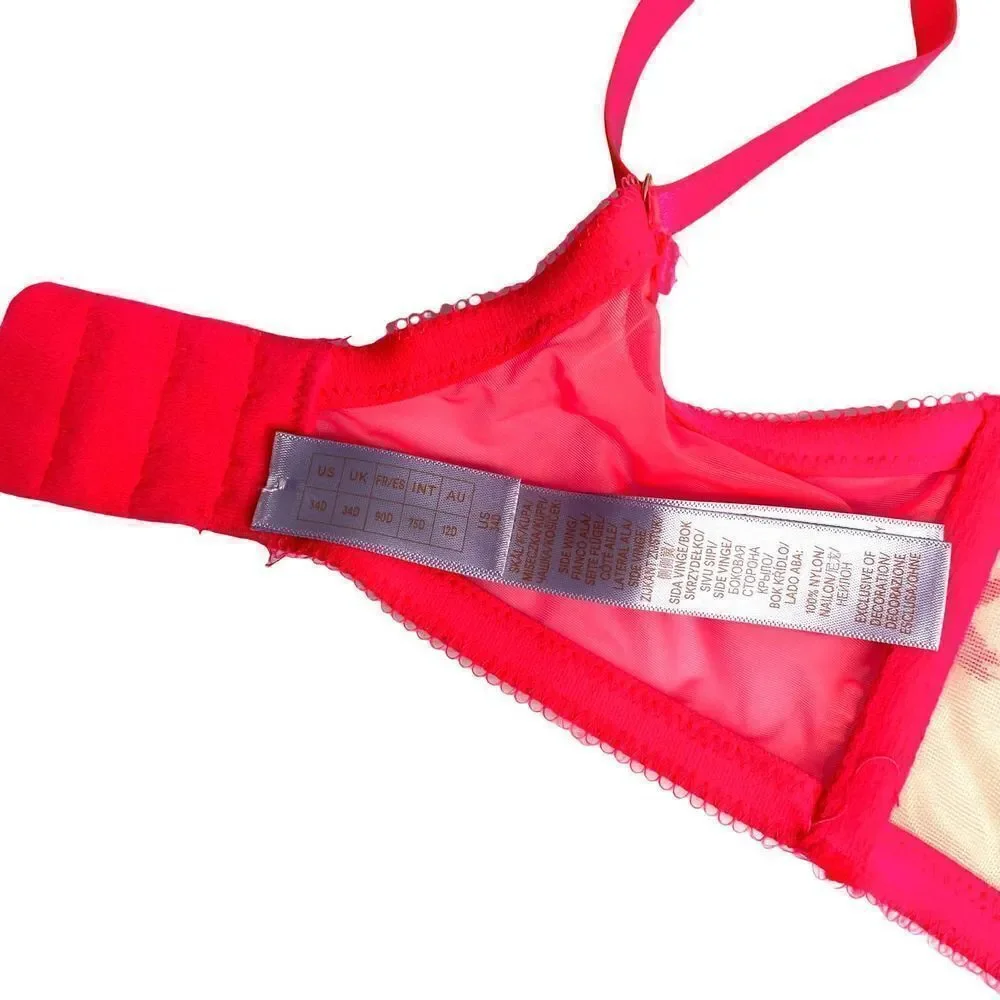 Savage x Fenty Foiled Sprigs Embroidered Unlined‎ Bra Sz 34D
